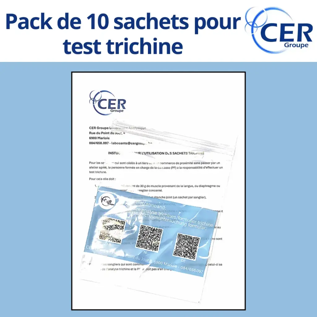 Pack de 10 sachets Test Trichine